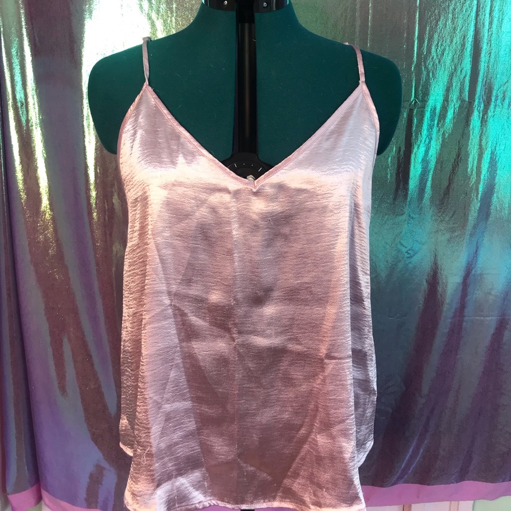 Pink shimmery party top
